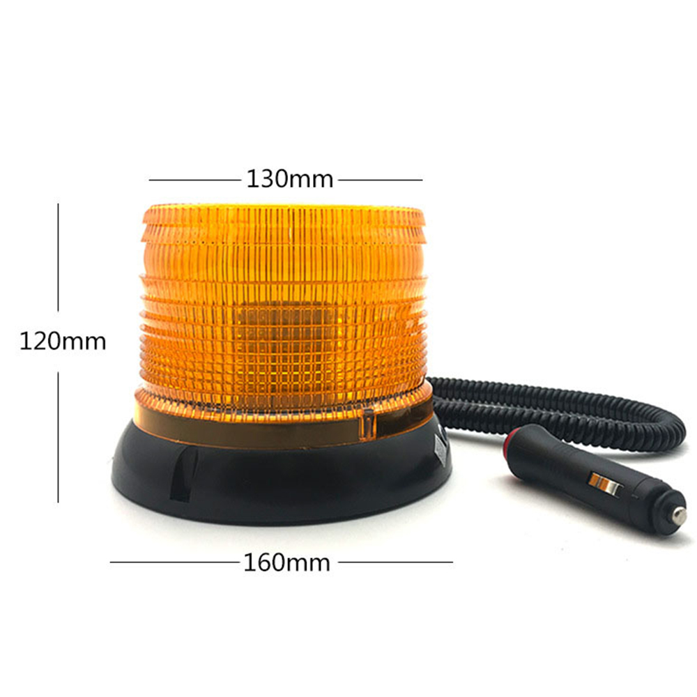 DC12/24V 72LED 15W Beacon Light Rotating Flash Warning Strobe Light Sanitation Work Roof Warning Light Car Strobe Light Amber DC12/24V 72LED 15W Beacon Light Rotating Flash Warning Strobe Light Sanitation Work Roof Warning Light Car Strobe Light Amber